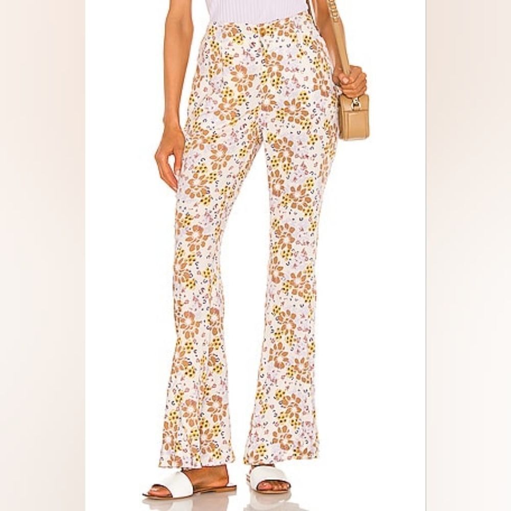 Floral Print Flared Pants